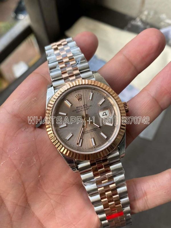 Rolex Datejust 41 126331-0010 Half Rose Gold Pink Dial Jubilee GM Factory