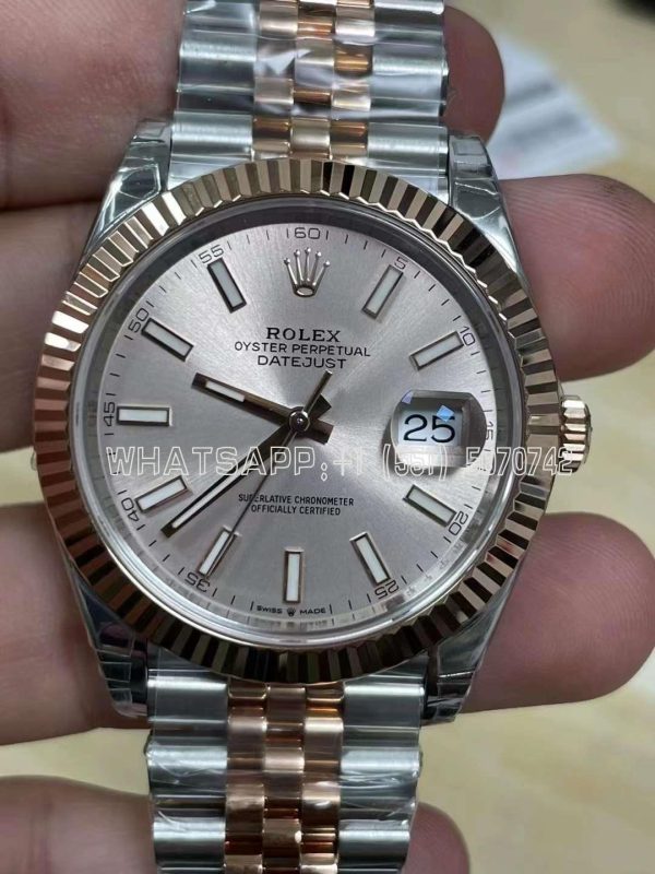 Rolex Datejust 41 126331-0010 Half Rose Gold Pink Dial Jubilee VS Factory