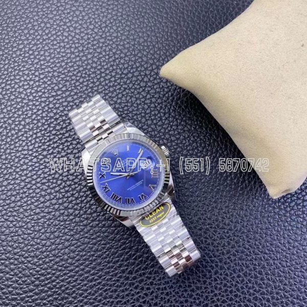 Rolex Datejust 41 126334 Azzurro Blue Dial Roman Markers on Jubilee Bracelet Clean Factory