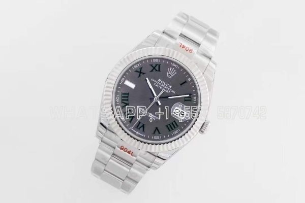 Rolex Datejust 41 126334 SS 904L Anthracite Dial Roman Marker Oyster Bracelet Swiss 3235 EWF