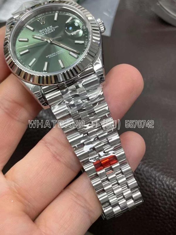 Rolex Datejust 41 Fluted Mint Green Index Dial Jubilee 126334 AR Factory