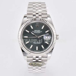 Rolex Datejust 41 Fluted Mint Green Index Dial Jubilee 126334 Clean Factory