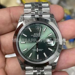 Rolex Datejust 41 mm Green Index Dial Jubilee 126334 AR Factory