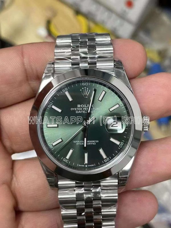 Rolex Datejust 41 mm Green Index Dial Jubilee 126334 AR Factory