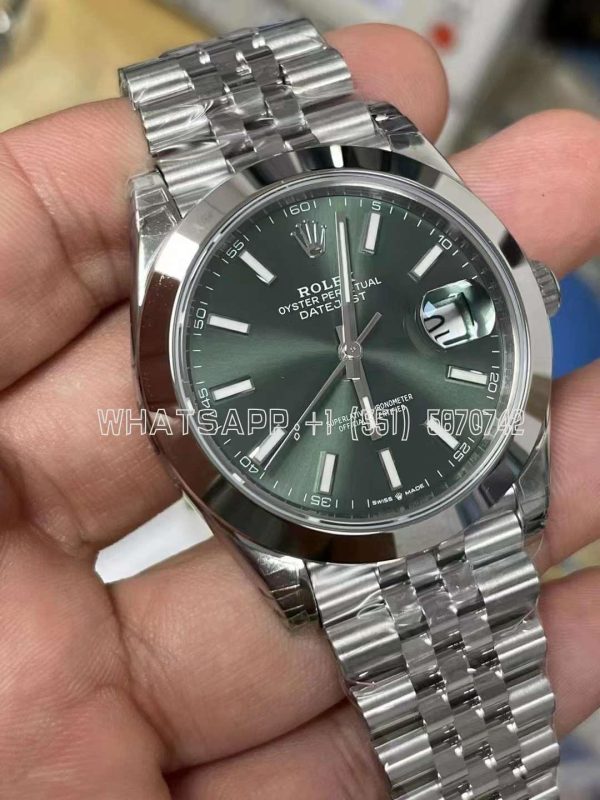 Rolex Datejust 41 mm Green Index Dial Jubilee 126334 AR Factory