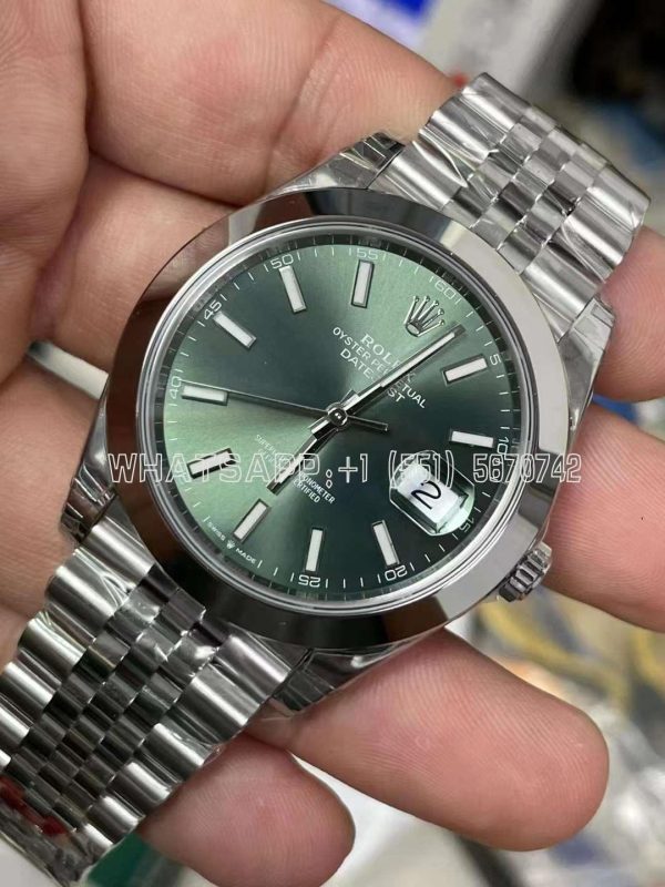 Rolex Datejust 41 mm Green Index Dial Jubilee 126334 AR Factory