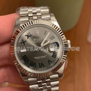 Rolex Datejust 41 SS 904L Anthracite Dial Roman Marker Jubilee Bracelet Swiss 3235 GMF