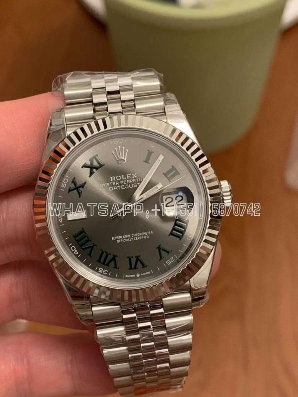 Rolex Datejust 41 SS 904L Anthracite Dial Roman Marker Jubilee Bracelet Swiss 3235 GMF