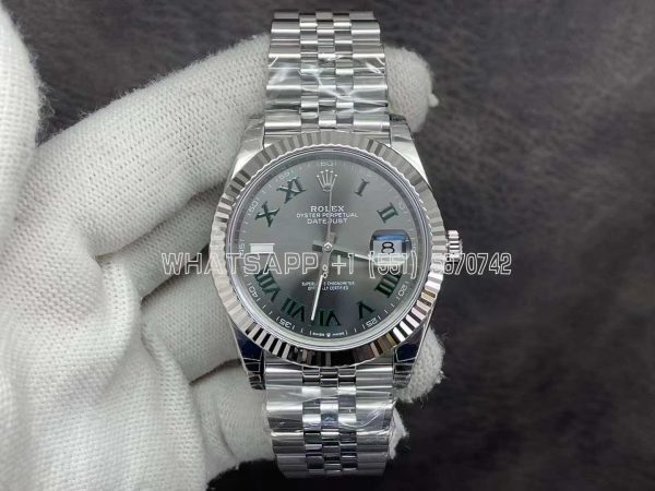 Rolex Datejust 41 SS 904L Anthracite Dial Roman Marker Swiss 3235 VS Factory