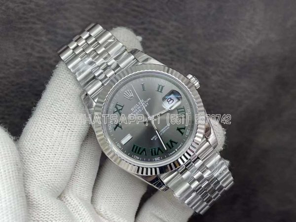 Rolex Datejust 41 SS 904L Anthracite Dial Roman Marker Swiss 3235 VS Factory