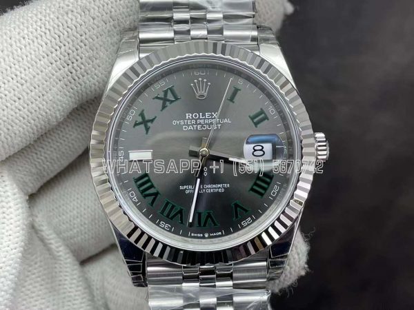 Rolex Datejust 41 SS 904L Anthracite Dial Roman Marker Swiss 3235 VS Factory