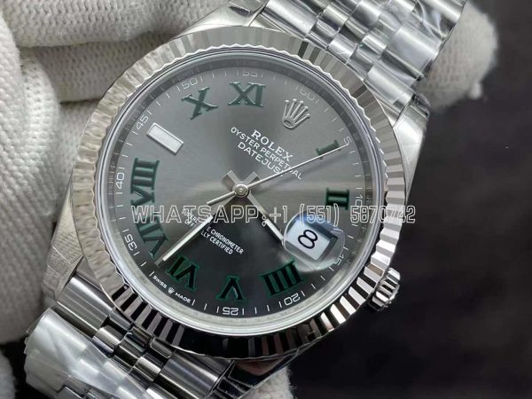 Rolex Datejust 41 SS 904L Anthracite Dial Roman Marker Swiss 3235 VS Factory