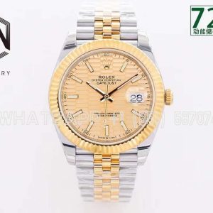 Rolex Datejust 41 Yellow Gold Fluted Bezel Men's Watch Jubilee 126333-0022