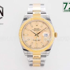 Rolex Datejust 41 Yellow Gold Fluted Bezel Men's Watch Oyster 126333 EWF