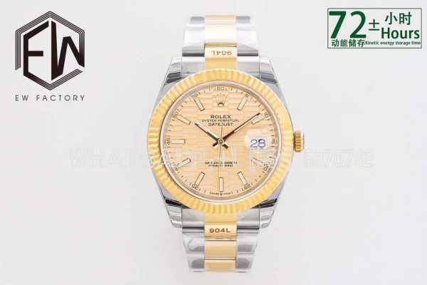 Rolex Datejust 41 Yellow Gold Fluted Bezel Men's Watch Oyster 126333 EWF