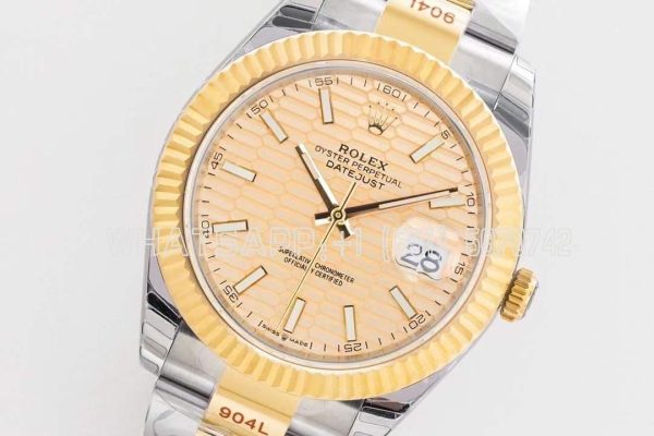 Rolex Datejust 41 Yellow Gold Fluted Bezel Men's Watch Oyster 126333 EWF