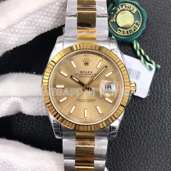 Rolex Datejust 41mm 126333-0009 Champagne Stick Dial VS Factory