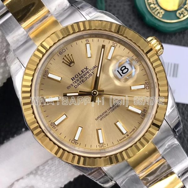 Rolex Datejust 41mm 126333-0009 Champagne Stick Dial VS Factory