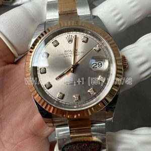 Rolex Datejust 41mm 126333 Champagne Dial with Diamond Markers Two Tone Bracelet 3235 Clean Factory