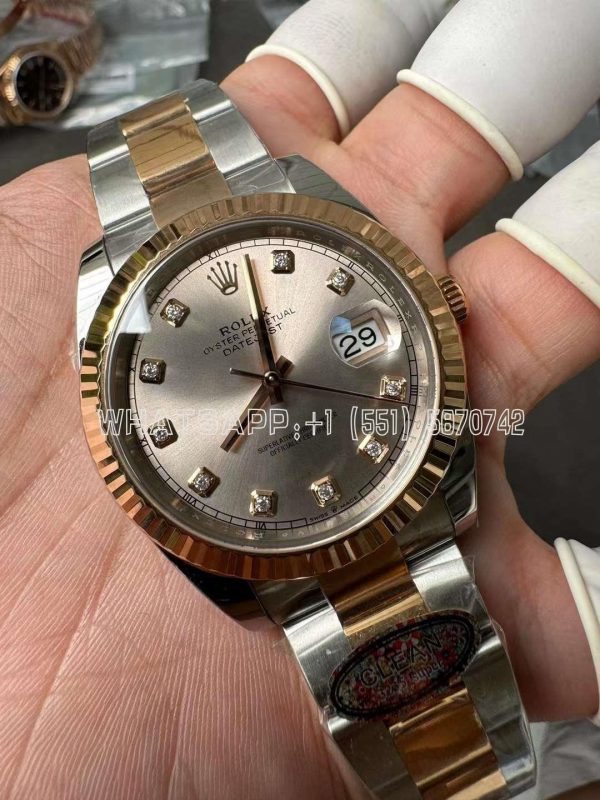 Rolex Datejust 41mm 126333 Champagne Dial with Diamond Markers Two Tone Bracelet 3235 Clean Factory