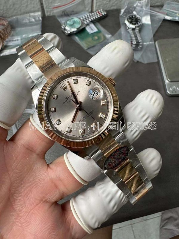 Rolex Datejust 41mm 126333 Champagne Dial with Diamond Markers Two Tone Bracelet 3235 Clean Factory