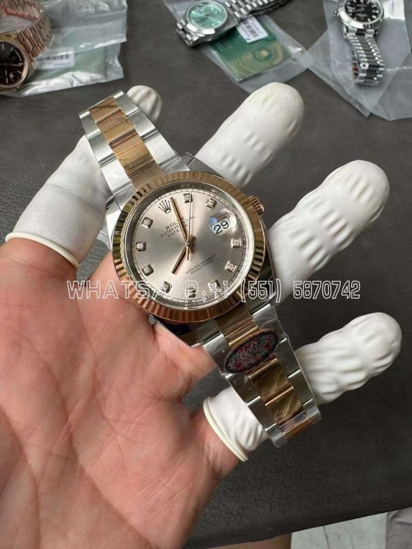 Rolex Datejust 41mm 126333 Champagne Dial with Diamond Markers Two Tone Bracelet 3235 Clean Factory