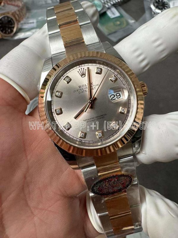 Rolex Datejust 41mm 126333 Champagne Dial with Diamond Markers Two Tone Bracelet 3235 Clean Factory