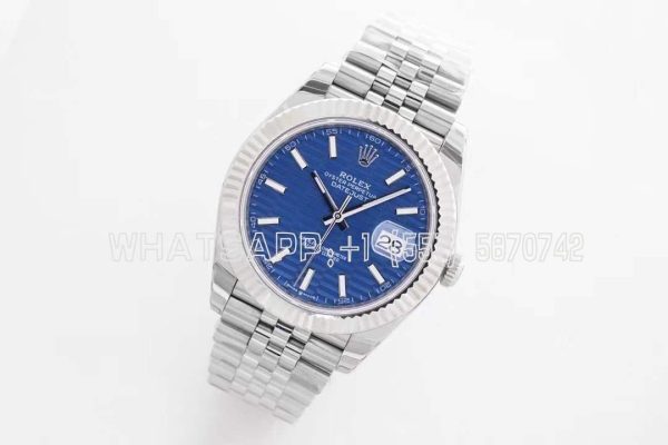 Rolex Datejust 41mm 126334-0032 Steel Fluted Fluted-Motif Jubilee Blue Dial EWF