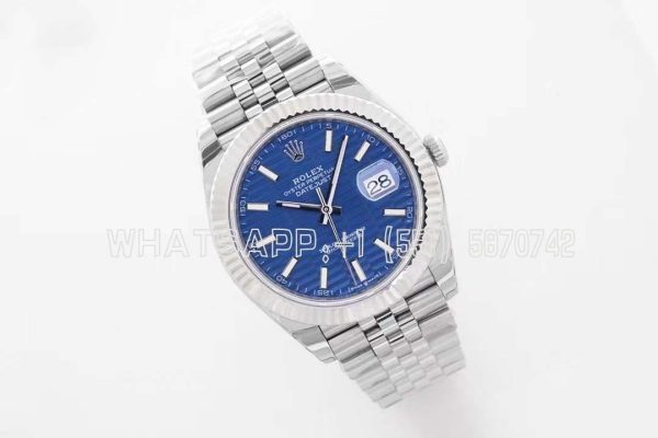 Rolex Datejust 41mm 126334-0032 Steel Fluted Fluted-Motif Jubilee Blue Dial EWF