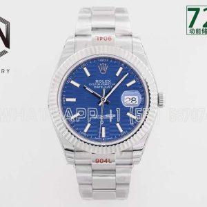 Rolex Datejust 41mm 126334-0032 Steel Fluted Fluted-Motif Oyster Blue Dial EWF