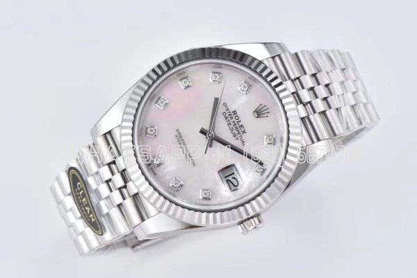 Rolex Datejust 41mm 126334 904L Steel MOP Diamond Dial Jubilee Bracelet Clean Factory