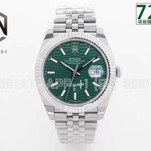 Rolex Datejust 41mm 126334 Fluted Fluted-Motif Jubilee Green Dial EWF