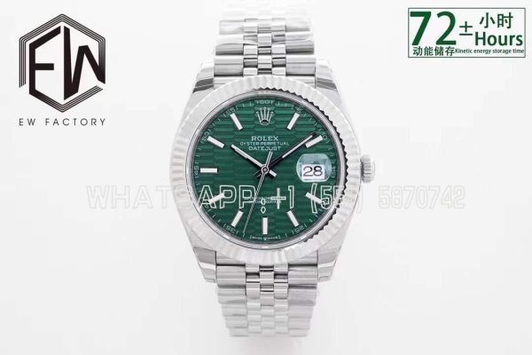 Rolex Datejust 41mm 126334 Fluted Fluted-Motif Jubilee Green Dial EWF