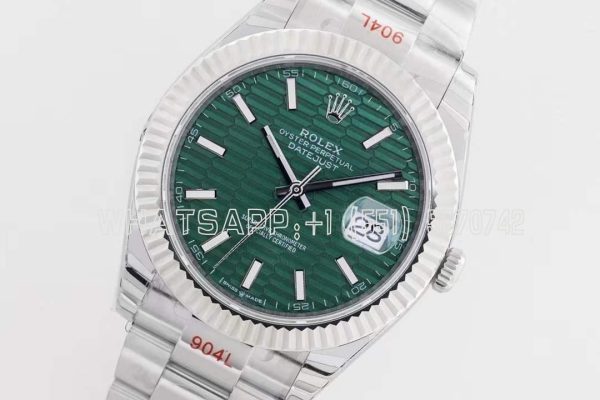 Rolex Datejust 41mm 126334 Fluted Fluted-Motif Oyster Green Dial EWF