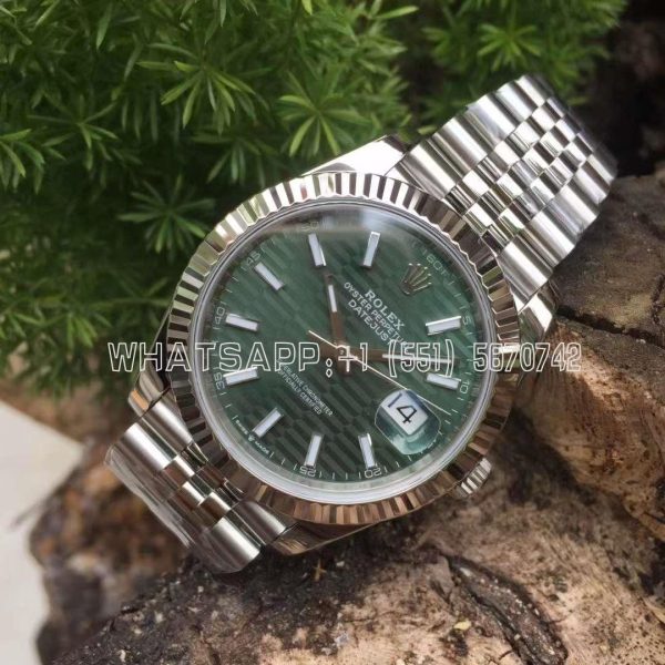 Rolex Datejust 41MM 126334 Green Fluted Dial Jubilee Bracelet Swiss 3235 AR Factory