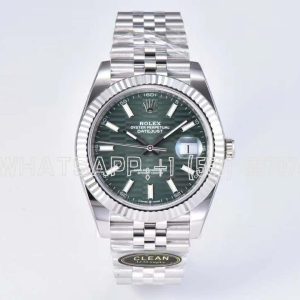 Rolex Datejust 41mm 126334 Green Fluted Dial Jubilee Bracelet Swiss 3235 Clean Factory