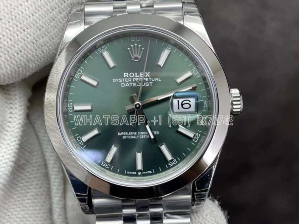 Rolex Datejust 41mm 126334 Green Index Dial Jubilee VS Factory