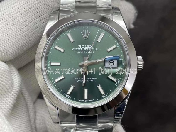 Rolex Datejust 41mm 126334 Green Index Dial VS Factory