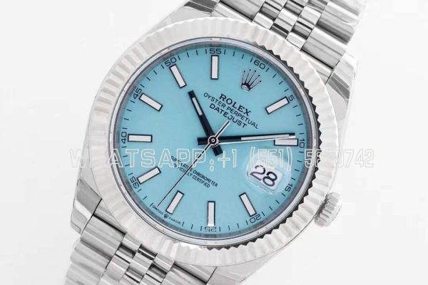 Rolex Datejust 41mm 126334 Steel Fluted Fluted-Motif Jubilee Tiffany Dial EWF