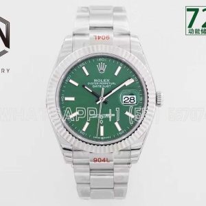 Rolex Datejust 41mm 126334 Steel Fluted Fluted-Motif Oyster Green Dial EWF