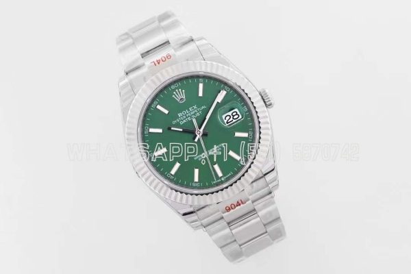 Rolex Datejust 41mm 126334 Steel Fluted Fluted-Motif Oyster Green Dial EWF