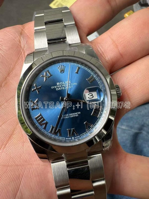 Rolex Datejust 41mm Blue Roman Dial Oyster Bracelet 126300 VS Factory