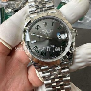 Rolex Datejust 41mm SS 904L Anthracite Dial Roman Marker Swiss 3235 AR Factory