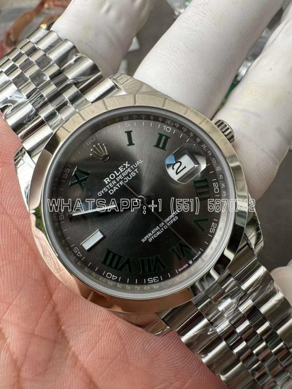 Rolex Datejust 41mm SS 904L Anthracite Dial Roman Marker Swiss 3235 AR Factory