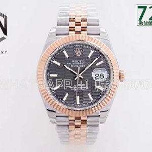 Rolex Datejust 41mm Stainless Steel Everose-Gold 126331 Slate fluted Jubile EWF