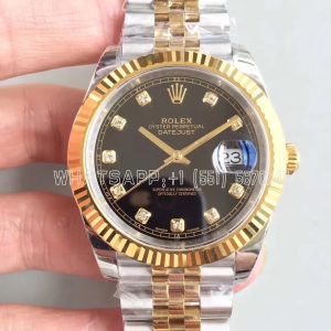 Rolex Datejust II 126333 41 EWF SS & Yellow Gold Black Dial Swiss 3235