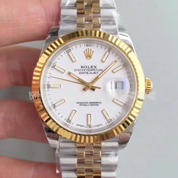 Rolex Datejust II 126333 41 EWF SS & Yellow Gold Mother Of Pearl Dial Swiss 3235