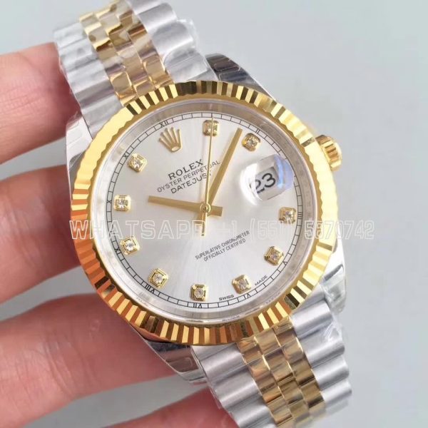 Rolex Datejust II 126333 41 EWF SS & Yellow Gold Rhodium Dial Swiss 3235