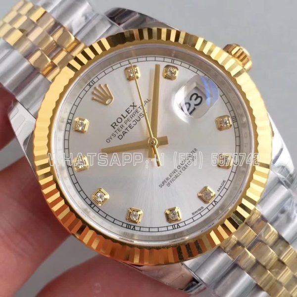 Rolex Datejust II 126333 41 EWF SS & Yellow Gold Rhodium Dial Swiss 3235