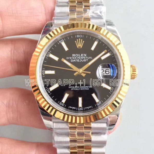 Rolex Datejust II 126333 41mm EWF SS & Yellow Gold Black Dial Swiss 3235